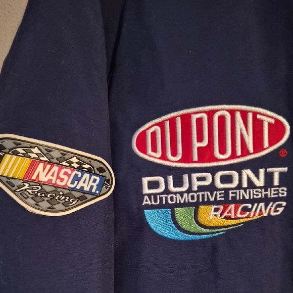 Chase Authentics Jeff Gordon Navy Bomber Jacket with Patches - Picture 4 of 8